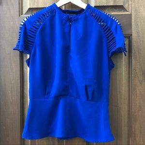 Forever 21 Front Button Peplum Top